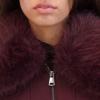 imageKenneth Cole Womens Soft Shell Rain Coat with Exposed Zip DetailBurgundy