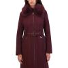 imageKenneth Cole Womens Soft Shell Rain Coat with Exposed Zip DetailBurgundy