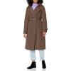 imageKenneth Cole Womens Belted Puffer Trench CoatQuilted Belt Chocolate