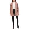 imageKenneth Cole Womens Cozy Lightweight Textured Faux Fur Coat with Envelope CollarDusty Blush