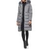 imageKenneth Cole Womens Heavy Weight Stand Collar Down Puffer JacketHorizontal Zip Gunmetal