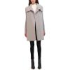imageKenneth Cole Womens Oversized Collar Full Length Wool Blend JacketLight Grey
