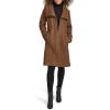 imageKenneth Cole Womens Pressed Boucle Wool Coat with Oversized Wing CollarSepia