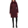 imageKenneth Cole Womens Soft Shell Rain Coat with Exposed Zip DetailBurgundy