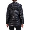 imageCole Haan Womens Pearlized Faux Down Jacket with Removable HoodBlack