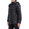 imageCole Haan Womens Pearlized Faux Down Jacket with Removable HoodBlack