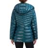 imageCole Haan Womens Pearlized Faux Down Jacket with Removable HoodEmerald
