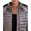 imageCole Haan Womens Pearlized Faux Down Jacket with Removable HoodGunmetal