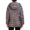 imageCole Haan Womens Pearlized Faux Down Jacket with Removable HoodGunmetal