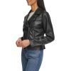 imageLevis womens Smooth Faux Leather Moto Standard and Plus SizesBlack