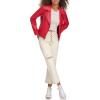 imageLevis womens Smooth Faux Leather Moto Standard and Plus SizesRed