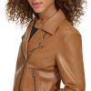 imageLevis womens Smooth Faux Leather Moto Standard and Plus SizesToffee