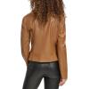 imageLevis womens Smooth Faux Leather Moto Standard and Plus SizesToffee
