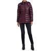 imageCole Haan Womens Pearlized Faux Down Jacket with Removable HoodSangria