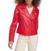 imageLevis womens Smooth Faux Leather Moto Standard and Plus SizesRed