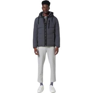 imageAndrew Marc Mens Huxley Mid Length Water Resistant Crinkle Down JacketCharcoal Huxley