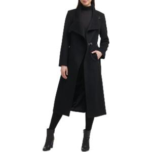 imageKenneth Cole Womens WoolBlend Belted Maxi CoatBlack