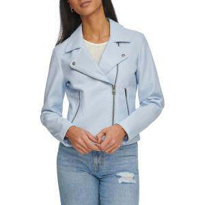 imageLevis womens Smooth Faux Leather Moto Standard and Plus SizesDusty Blue