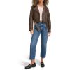 imageLevis Womens Faux Leather Cropped Moto JacketDark Brown Faux Suede