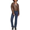 imageLevis Womens Faux Leather Cropped Moto JacketSaddle