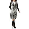 imageKenneth Cole Womens Houndstooth Wool Blend Knit CoatHoundstooth BlackWhite