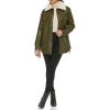 imageKenneth Cole Womens Modern Updated Shacket Belted Trench FauxLeatherShacket Olive