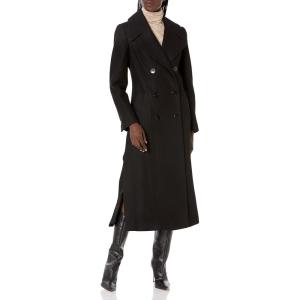 imageKenneth Cole Womens Classic Double Breasted Wool Maxi CoatWool Maxi Black