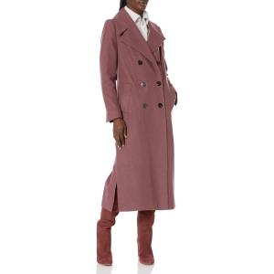 imageKenneth Cole Womens Classic Double Breasted Wool Maxi CoatWool Maxi Mauve