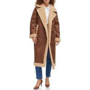 imageLevis Womens Faux Shearling Long CoatBrown