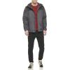 imageTommy Hilfiger Mens Lightweight Breathable Waterproof Hooded Rain JacketBlackCharcoal Colorblock