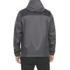 imageTommy Hilfiger Mens Lightweight Breathable Waterproof Hooded Rain JacketBlackCharcoal Colorblock