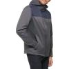 imageTommy Hilfiger Mens Lightweight Breathable Waterproof Hooded Rain JacketCharcoalNavy Colorblock