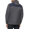 imageTommy Hilfiger Mens Lightweight Breathable Waterproof Hooded Rain JacketCharcoalNavy Colorblock