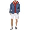 imageTommy Hilfiger Mens Lightweight Breathable Waterproof Hooded Rain JacketMountain Blue