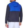 imageTommy Hilfiger Mens Retro Lightweight Taslan Hooded Popover Water Resistant Windbreaker JacketAtlantis BlueNavyWhite