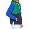 imageTommy Hilfiger Mens Retro Lightweight Taslan Hooded Popover Water Resistant Windbreaker JacketGreenNavyRoyal