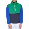 imageTommy Hilfiger Mens Retro Lightweight Taslan Hooded Popover Water Resistant Windbreaker JacketGreenNavyRoyal