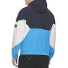 imageTommy Hilfiger Mens Retro Lightweight Taslan Hooded Popover Water Resistant Windbreaker JacketNavyBright BlueWhite