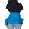imageTommy Hilfiger Mens Retro Lightweight Taslan Hooded Popover Water Resistant Windbreaker JacketNavyBright BlueWhite
