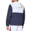 imageTommy Hilfiger Mens Retro Lightweight Taslan Hooded Popover Water Resistant Windbreaker JacketNew MidnightIceRed