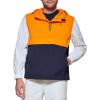 imageTommy Hilfiger Mens Retro Lightweight Taslan Hooded Popover Water Resistant Windbreaker JacketOrangeNavyIce