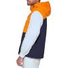 imageTommy Hilfiger Mens Retro Lightweight Taslan Hooded Popover Water Resistant Windbreaker JacketOrangeNavyIce