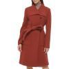 imageCole Haan Womens Belted Coat Wool with Cuff DetailsRust