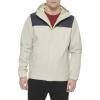 imageTommy Hilfiger Mens Lightweight Breathable Waterproof Hooded Rain JacketIceNavy Colorblock