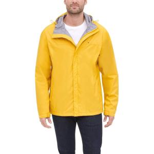 imageTommy Hilfiger Mens Lightweight Breathable Waterproof Hooded Rain JacketYellow