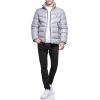 imageGUESS Mens MidWeight Puffer Jacket with Removable HoodSilver