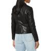 imageKenneth Cole Womens Classic Short Moto Faux Leather JacketLegacy Black