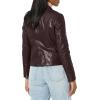 imageKenneth Cole Womens Classic Short Moto Faux Leather JacketRum Raisin