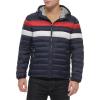 imageTommy Hilfiger Mens Water Resistant Ultra Loft Filled Hooded Puffer JacketNavyRed