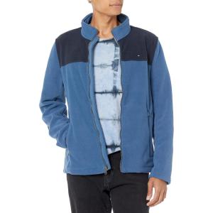imageTommy Hilfiger Mens Classic Zip Front Polar Fleece JacketNavyRoyal Blue